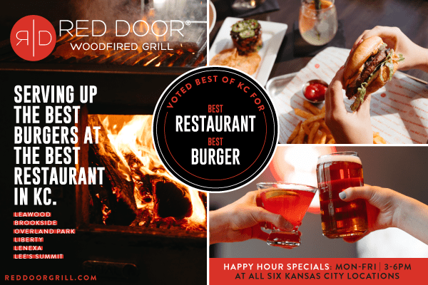 Red Door Woodfired Grill Voted Best Restaurant and Best Burger in KC Magazine Best of KC 2024